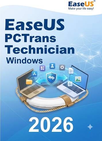 Chiave di attivazione a vita per EaseUS PCTrans Technician 2026 per Windows (versione globale)